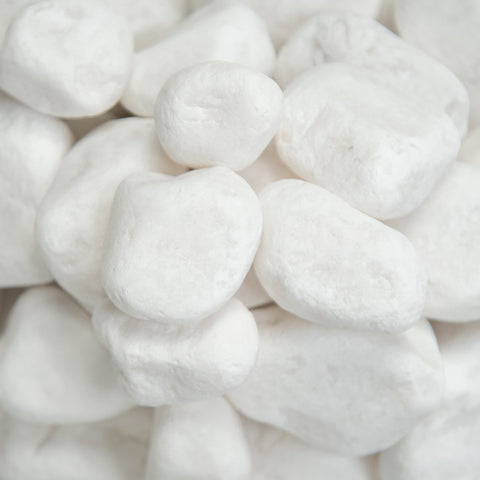 (6032) Himalaya White Natural Pebbles 1-2 inch (40lb bag)