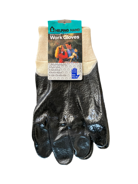 #8265 - Helping Hand Black PVC Gloves