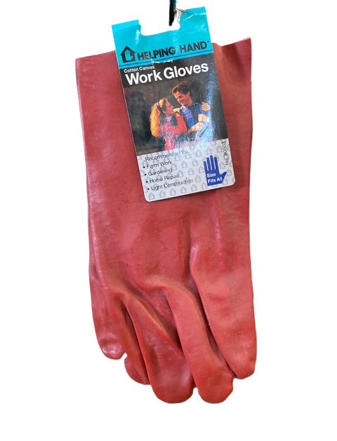 #8264 - Helping Hand Red PVC Gloves