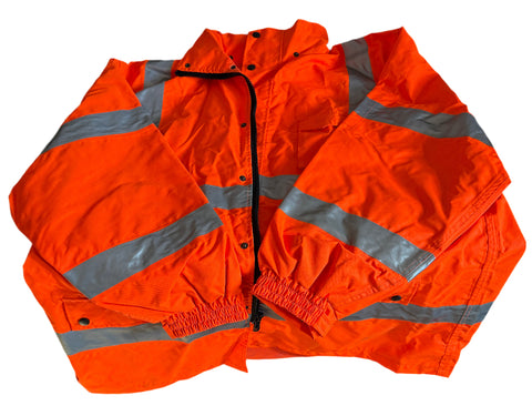 (8014) HiVizGard Orange Waterproof Windbreaker